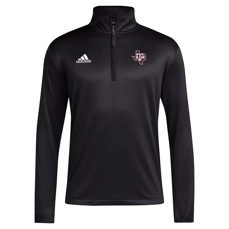 adidas Texas AM Aggies 2024 Coaches Sideline Quarter-Zip Top