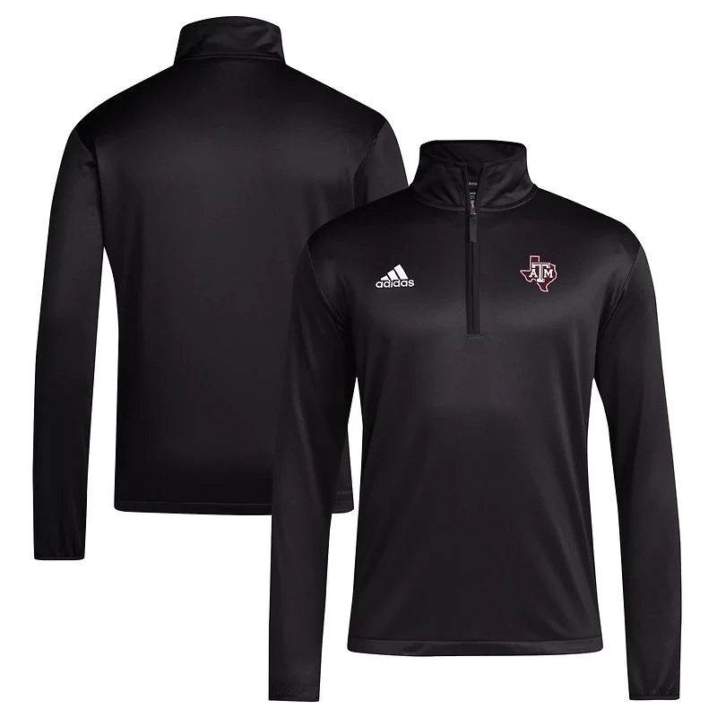 adidas Texas AM Aggies 2024 Coaches Sideline Quarter-Zip Top