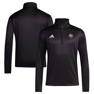 adidas Texas AM Aggies 2024 Coaches Sideline Quarter-Zip Top