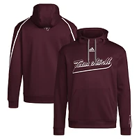 adidas Texas AM Aggies 2024 Sideline Travel Pullover Hoodie