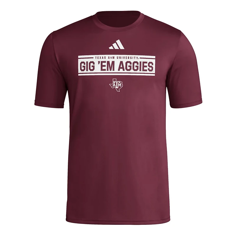 adidas Texas AM Aggies Locker Slogan Pre-Game T-Shirt