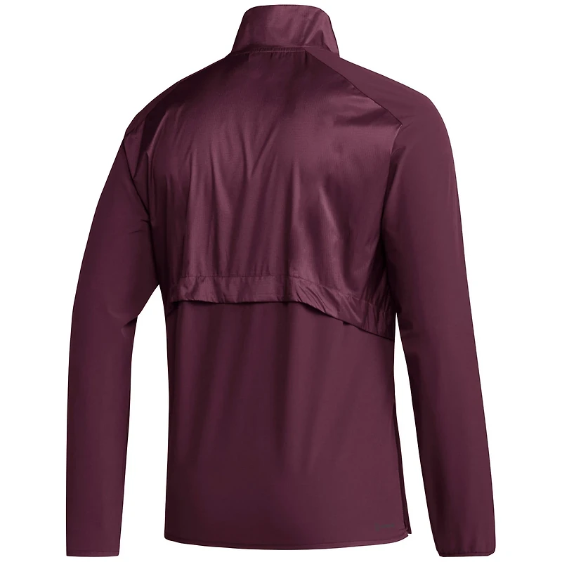 adidas Texas AM Aggies Ol' Sarge Sideline Woven Quarter-Zip Pullover Top