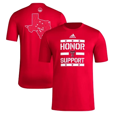 adidas Texas Tech Raiders Honor  Support T-Shirt