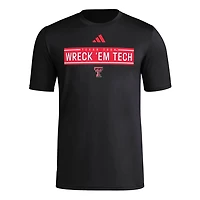 adidas Texas Tech Red Raiders Locker Slogan Pre-Game T-Shirt