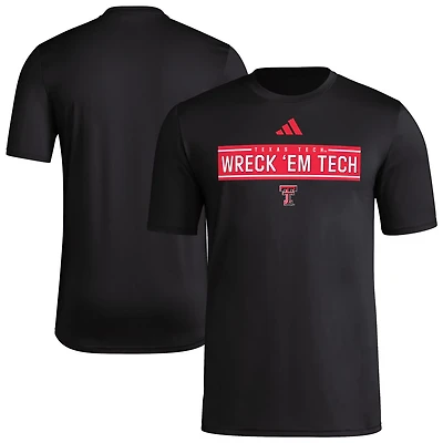 adidas Texas Tech Red Raiders Locker Slogan Pre-Game T-Shirt