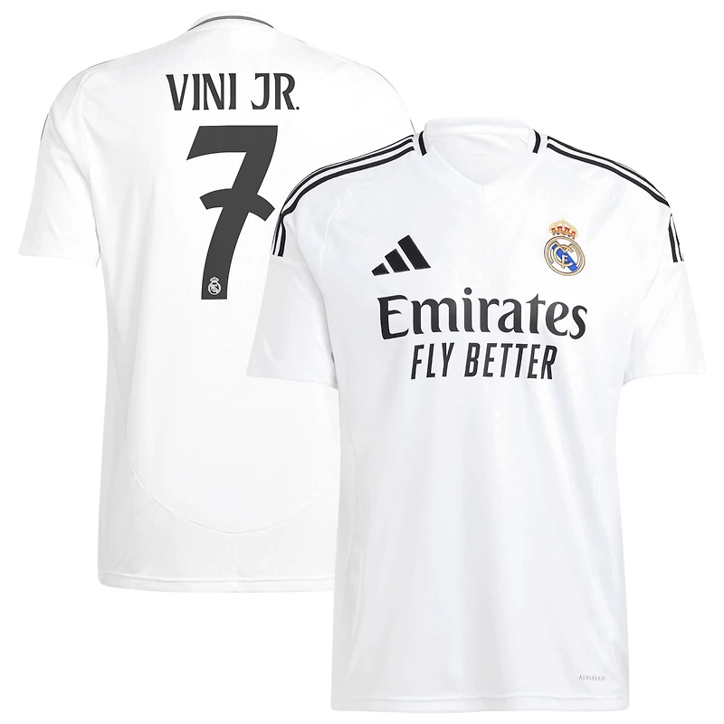 adidas Vini Jr Real Madrid 2024 25 Home Replica Player Jersey