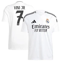 adidas Vini Jr Real Madrid 2024 25 Home Replica Player Jersey