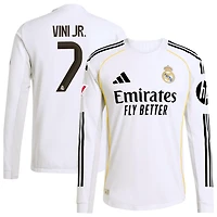 adidas Vini Jr Real Madrid 2025 26 Home Authentic Long Sleeve Jersey