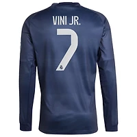 adidas Vini Jr Real Madrid 2025 26 Home Long Sleeve Replica Player Jersey