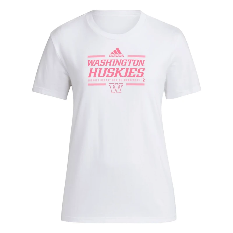adidas Washington Huskies 2024 Breast Cancer Awareness Pregame T-Shirt