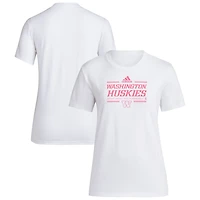 adidas Washington Huskies 2024 Breast Cancer Awareness Pregame T-Shirt