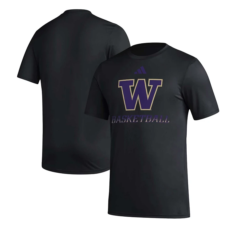 adidas Washington Huskies Fadeaway Basketball Pregame AEROREADY T-Shirt