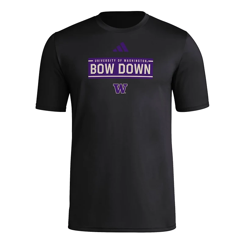 adidas Washington Huskies Locker Slogan Pre-Game T-Shirt