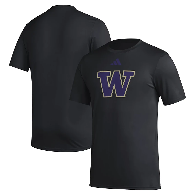 adidas Washington Huskies Primary Locker Logo Pre-Game AEROREADY T-Shirt