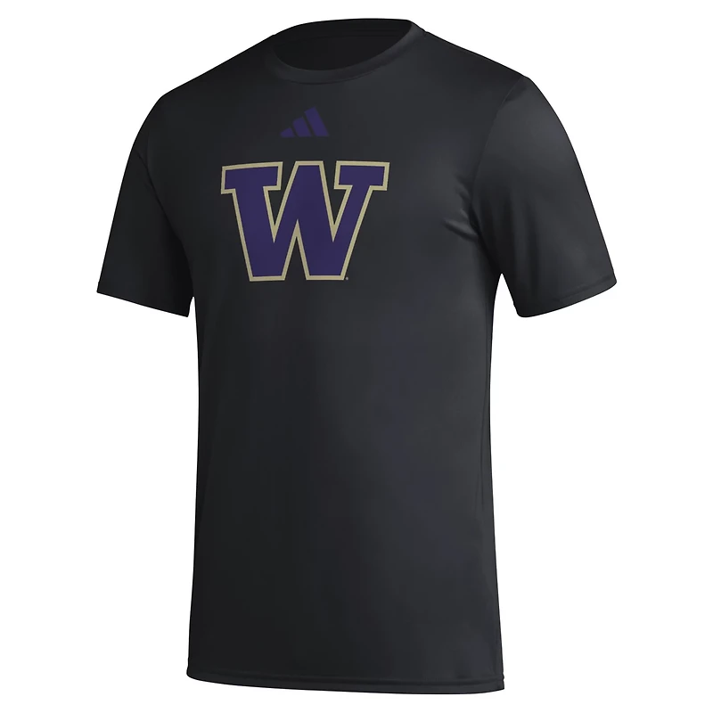 adidas Washington Huskies Primary Locker Logo Pre-Game AEROREADY T-Shirt