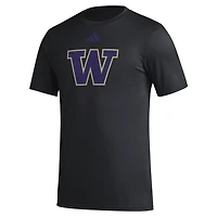 adidas Washington Huskies Primary Locker Logo Pre-Game AEROREADY T-Shirt