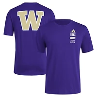 adidas Washington Huskies Reverse Retro Baseball 2 Hit T-Shirt