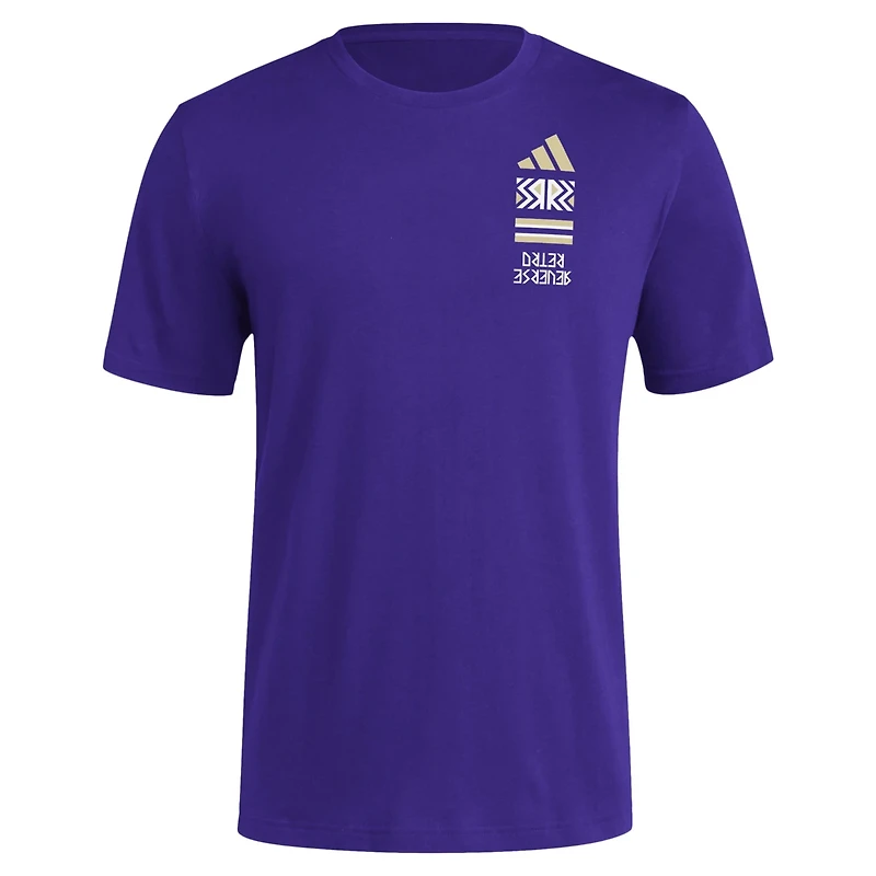 adidas Washington Huskies Reverse Retro Baseball 2 Hit T-Shirt