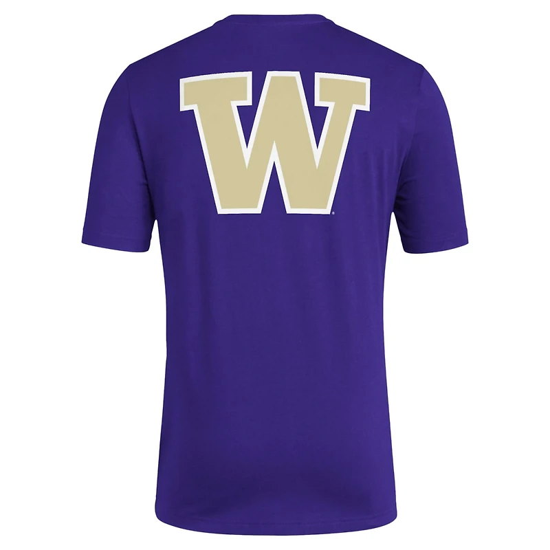 adidas Washington Huskies Reverse Retro Baseball 2 Hit T-Shirt