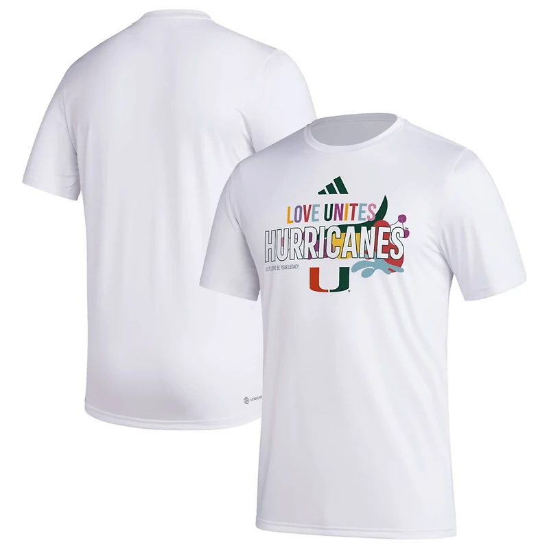 adidas x Rich Mnisi Pride Collection Miami Hurricanes Pregame AEROREADY T-Shirt