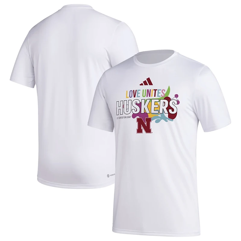 adidas x Rich Mnisi Pride Collection Nebraska Huskers Pregame AEROREADY T-Shirt