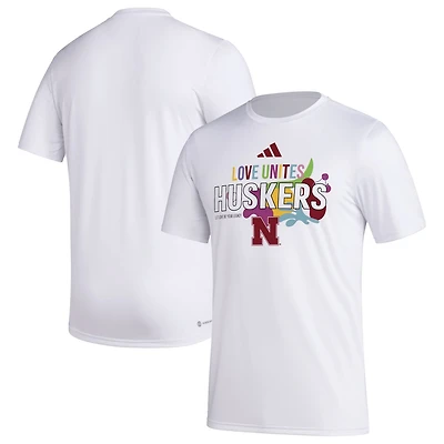 adidas x Rich Mnisi Pride Collection Nebraska Huskers Pregame AEROREADY T-Shirt