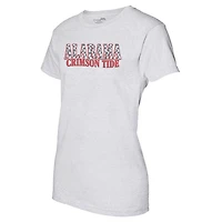 Alabama Crimson Tide Checkered Team Name Wavy Tri-Blend T-Shirt