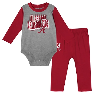 Alabama Tide Double Up Long Sleeve Bodysuit Pant Set
