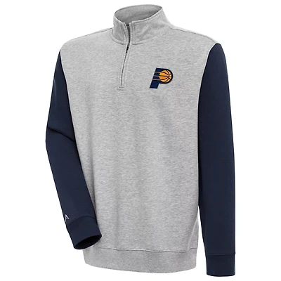 Antigua / Indiana Pacers Victory Colorblock Quarter-Zip Pullover Top