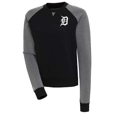 Antigua / Detroit Tigers Flier Bunker Tri-Blend Pullover Sweatshirt