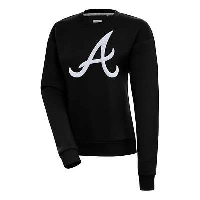Antigua Atlanta Braves Victory Chenille Pullover Sweatshirt