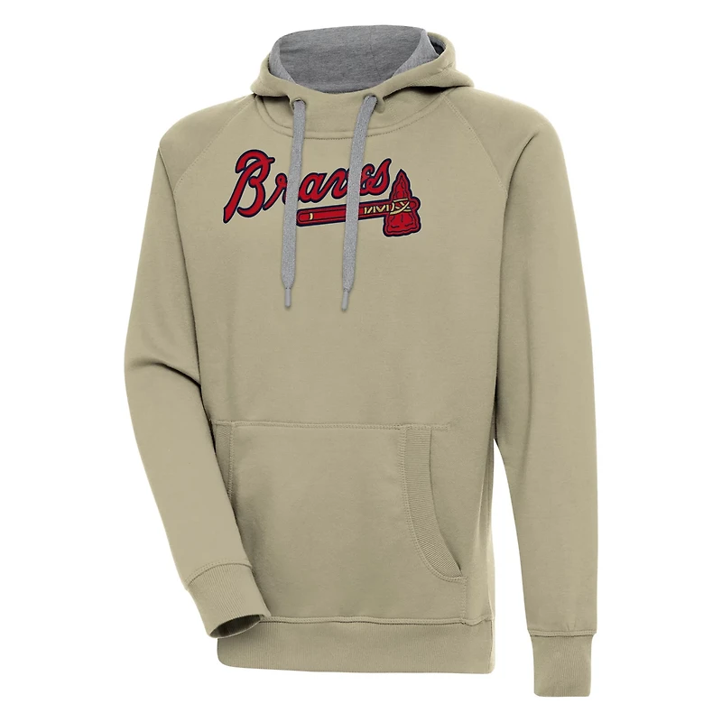 Antigua Atlanta Braves Victory Pullover Hoodie