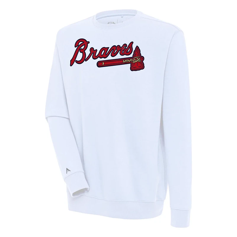 Antigua Atlanta Braves Victory Pullover Sweatshirt
