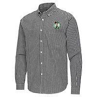Antigua Boston Celtics Ellis Woven Tri-Blend Button-Down Shirt