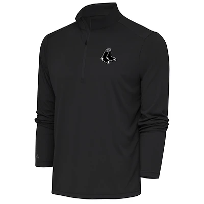 Antigua Boston Red Sox Metallic Tribute Quarter-Zip Top