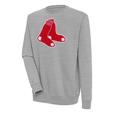 Antigua Boston Sox Victory Crewneck Chenille Pullover Sweatshirt