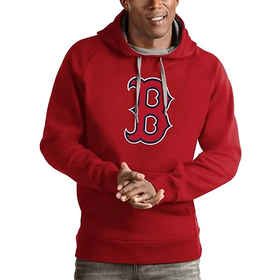 Antigua Boston Sox Victory Pullover Team Logo Hoodie