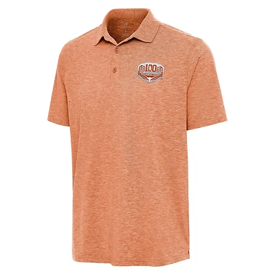 Antigua Burnt Texas Longhorns Darrell K RoyalTexas Memorial Stadium 100th Anniversary Par 3 Polo