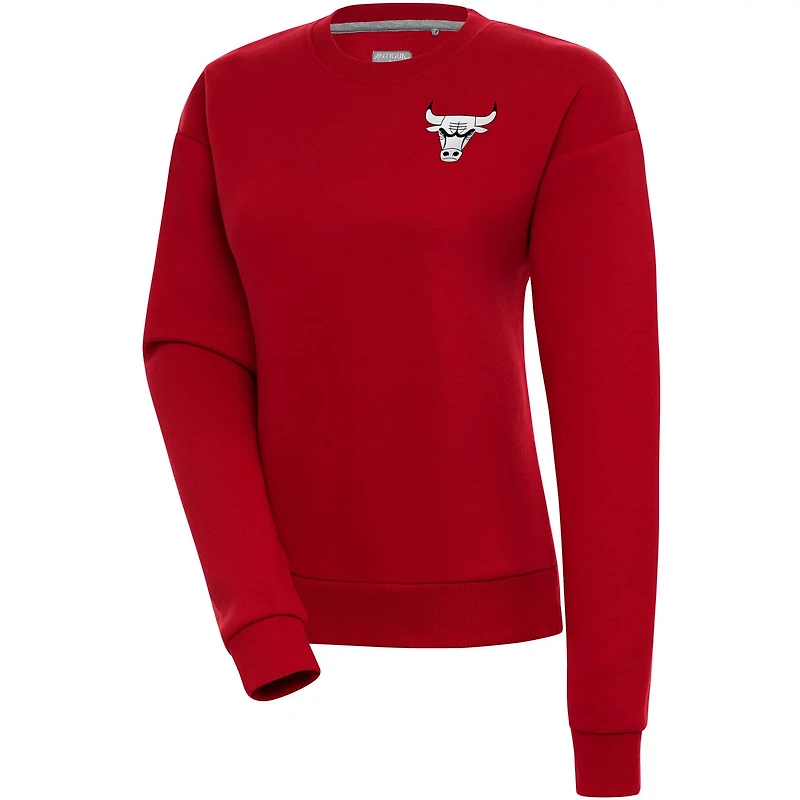 Antigua Chicago Bulls Brushed Metallic Victory Pullover Sweatshirt