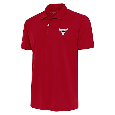 Antigua Chicago Bulls Metallic Logo Tribute Desert Dry Polo