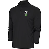 Antigua Chicago Bulls Shamrock Tribute Quarter-Zip Pullover Top