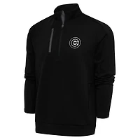 Antigua Chicago Cubs Metallic Generation Quarter-Zip Pullover Top