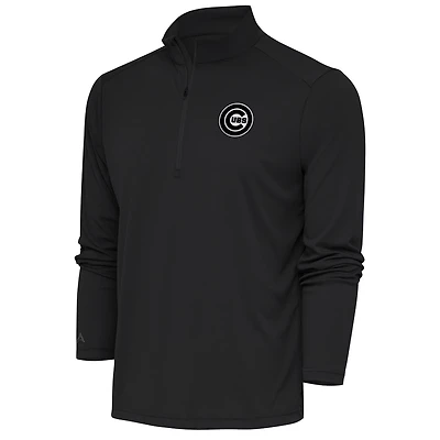 Antigua Chicago Cubs Metallic Tribute Quarter-Zip Top