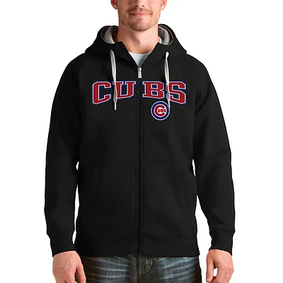 Antigua Chicago Cubs Team Logo Victory Full-Zip Hoodie