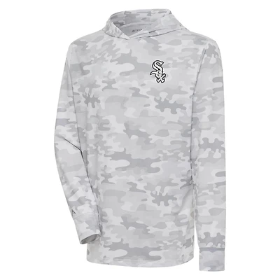 Antigua Chicago Sox Brushed Metallic Logo Sector Pullover Hoodie