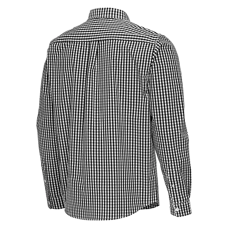 Antigua Cincinnati Reds Ellis Woven Tri-Blend Button-Down Shirt
