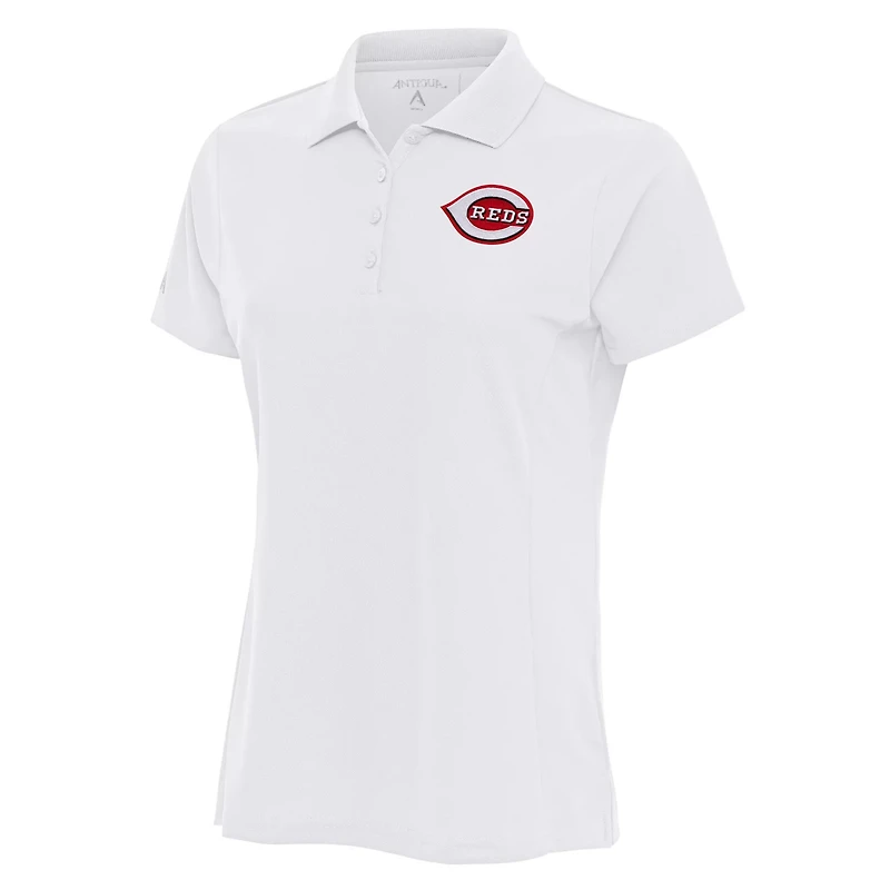 Antigua Cincinnati Reds Logo Legacy Pique Polo