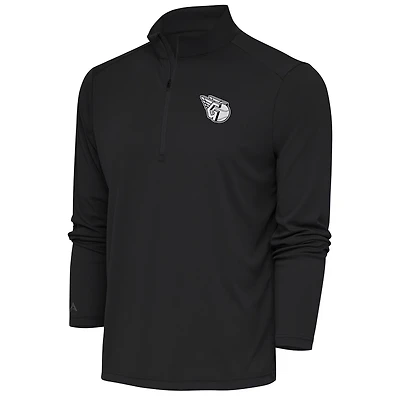 Antigua Cleveland Guardians Metallic Tribute Quarter-Zip Top