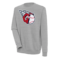 Antigua Cleveland Guardians Victory Crewneck Chenille Pullover Sweatshirt