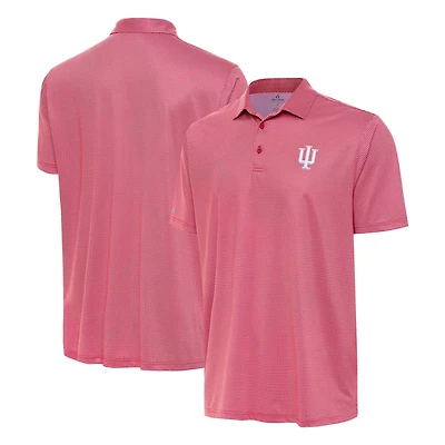 Antigua Crimson Indiana Hoosiers Rings Polo